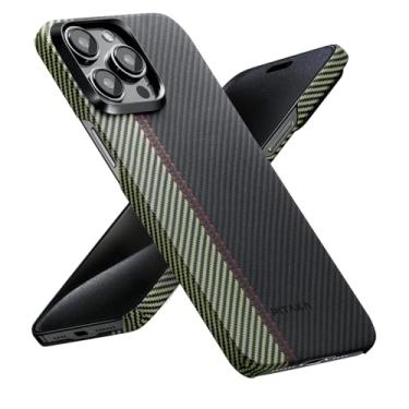 Imagem de Pitaka Capa MagSafe compatível para iPhone 15 Pro Max, fina e leve, 6,7 polegadas, fibra de aramida, tecelagem de fusão