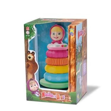 Imagem de Brinquedo Masha E O Urso Prirâmide De Argolas - Diver Toys
