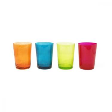 Imagem de Jogo 4 copos vidro coloridos conjunto 4 peças 560ml Libbey