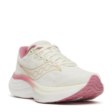 Imagem de Saucony Tênis feminino Ride 19, baunilha/malva, 8 Wide