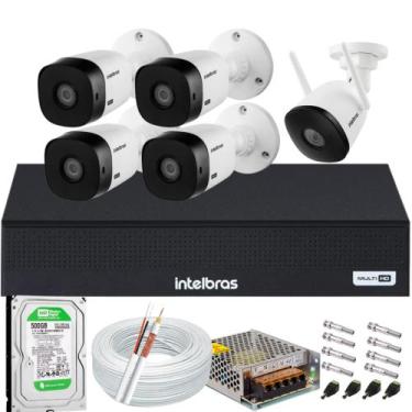 Imagem de Kit 4 Camera de Segurança Intelbras Alta Resolução 1120 Vhl Hd 500gb +