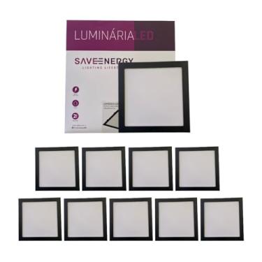 Imagem de Kit 10 Plafon Led Embutir 25w 30x30 Branco Quente