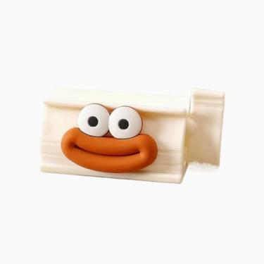 Imagem de Dispensador de pasta de dente fácil de apertar – design fofo de boca grande, acessório manual de banheiro para uso sem esforço de pasta de dente (branco)