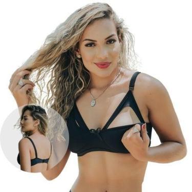 Imagem de Kit com 4 Soutien Amamentacao Sutia Amamentar Microfibra Gestante-Feminino