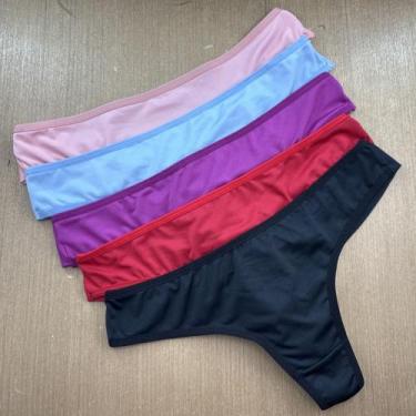 Imagem de Kit Tanga Fio Duplo 5 Unidades Cor:Cores SortidasTamanho:M - Calui, Co
