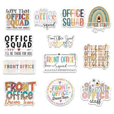 Imagem de 12 peças de adesivos de esquadrão de escritório com citações engraçadas de funcionários presentes de time de sonhos para trabalhadores, recepcionistas, funcionários para laptops, garrafas de água