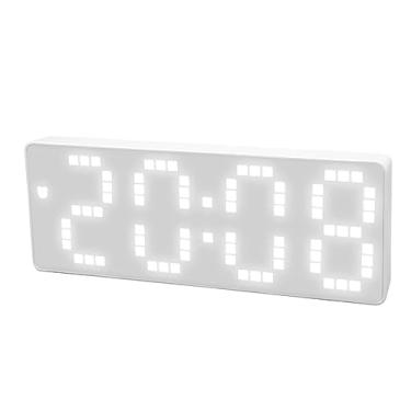 Imagem de Acouto Despertador de Espelho LED Multifuncional Com Display de Brilho e Temperatura - para Quartos e Dormitórios