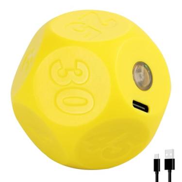 Imagem de Temporizador de cubo, 11 configurações de tempo predefinidas e contagem regressiva personalizada, temporizador visual portátil de dodecágono recarregável para sala de aula, culinária, treino, tarefas