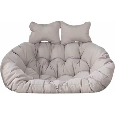 Imagem de Almofada de substituição impermeável para cadeira suspensa dupla em formato de ovo, 150 x 110 cm (59 x 43 polegadas), almofada para rede de 2 lugares (150 x 110 cm/59 x 43 polegadas)