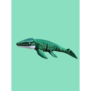 Imagem de Mosassauro Réptil Aquático Pré-Histórico Brinquedo Articulado 35 cm - 
