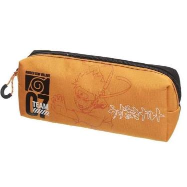 Imagem de Estojo Simples Escolar Necessaire Naruto Clash Laranja-Masculino