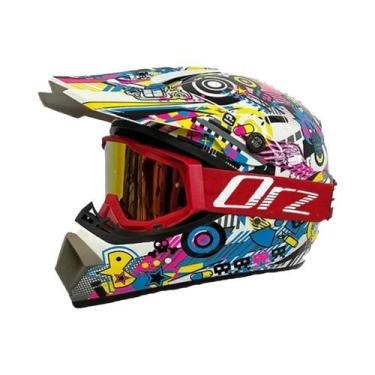 Imagem de Capacete De Motocross Infantil Para Off-Road Com Equipamento De Proteç