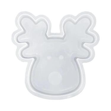 Imagem de Molde De Silicone Cabeça De Veado/Alce De Natal Fofo, Bandeja Para Arm