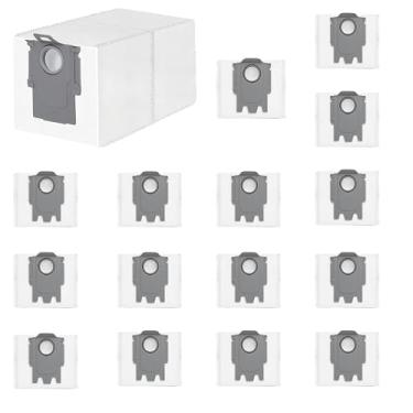 Imagem de Pacote com 16 sacos de pó Qrevo para Roborock QV 35A/Qrevo S5V/Saros 10R/Qrevo Edge S5A/Qrevo CurvX/S5X/MaxV/Pro/Master/S8 MaxV Ultra/QX Revo Ultra Robot Aspirador Robô.