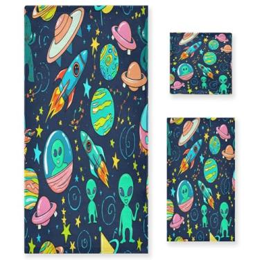 Imagem de xigua Rockets Conjunto de toalhas de banheiro absorvente macio 3 peças toalha de banho toalha de mão toalhas decorativas para banheiro, academia, hotel, praia, piscina