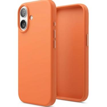 Imagem de Capa Case Compatível AppIe iPhone 17 Silicone Líquido de Toque Macio Aveludado Tecnologia anti impacto Design Premium (LARANJA)