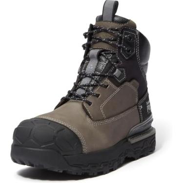 Imagem de Timberland PRO Bota masculina 6 Boondock ultraleve bico composto impermeável antiderrapante, Cinza/preto, 11 Wide