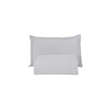 Imagem de Kit Cobre Leito Colcha Unique Solteiro 2 Peças Matelado Percal 300 Fios - Branco