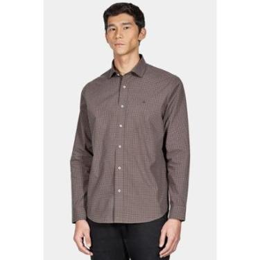 Imagem de Camisa Aramis Manga Longa Regular Algodão Castor Com Café-Masculino