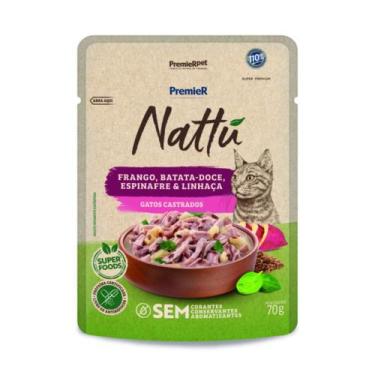 Imagem de Sachê PremieR Nattú Gatos Castrados Frango, Batata Doce 70G