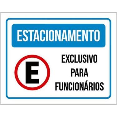 Imagem de Placa Estacionamento Exclusivo Para Funcionários - Sinalizo