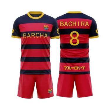 Imagem de Camiseta De Verão Masculina Blue Lock FC Barcha, Estilo Anime Cosplay,