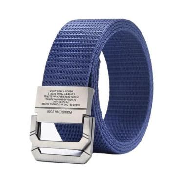 Imagem de Cinto Masculino Ajustável Com Fivela De Liga, Lona De Nylon Para Jeans