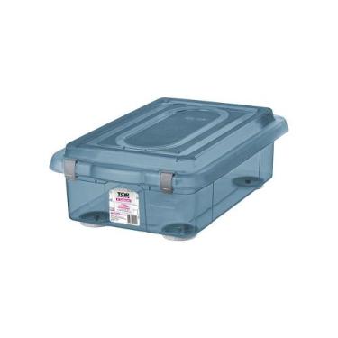 Imagem de Caixa Organizadora Sanremo Top Stock em Plástico Azul 8,6L, UNICA