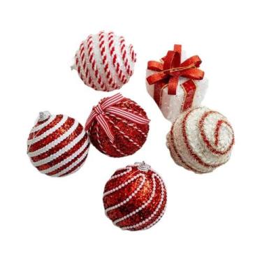 Imagem de Decorações De Natal Em Forma De Bastões De Doces Grandes De 50cm Para 