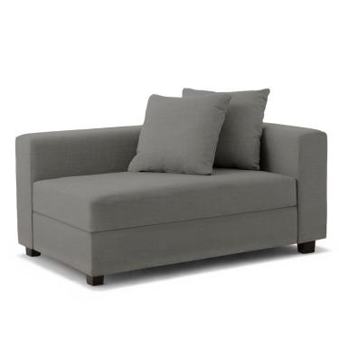 Imagem de Recamier Divã Aspen 1,40m Corino Grafite - Inova Decorações