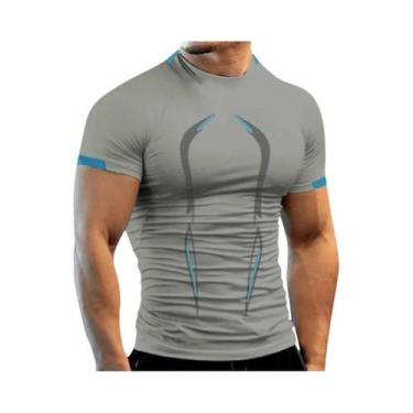 Imagem de Camiseta Masculina de Secagem Rápida para Academia e Treino - Respiráv