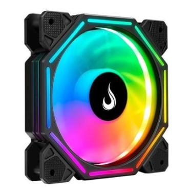 Imagem de Ventoinha Rise Mode Hex Turbine PWM, 120mm, ARGB, Preto - RM-H-ARGB-TOR-B-Unissex