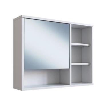 Imagem de Armário Espelheira Para Banheiro 60cm Com 1 Porta Branco - Emovell