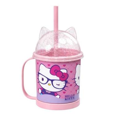 Imagem de Caneca Infantil 360ml Com Canudo E Tampa Lúdica Hello Kitty - HELLO HI