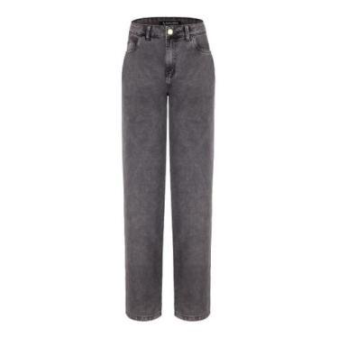 Imagem de Calça jeans wide lag 100% algodão - Aline Vervan