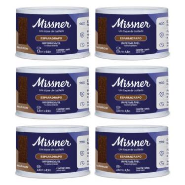 Imagem de Esparadrapo Impermeável Marrom 2,5cm x 4,5m Missner - Kit com 06 Unida