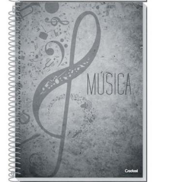 Imagem de Caderno espiral universitário de música 96 folhas credeal