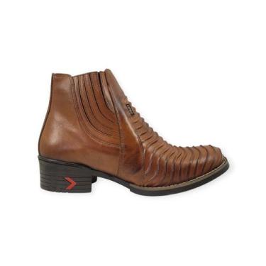 Imagem de Bota Capelli Boots Tipo Escama Masculino Adulto Ref 751, 41, Caramelo