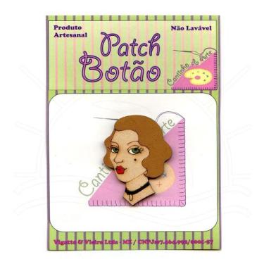 Imagem de Botton Patch Especial Dama Marilyn Colar Preto 4507 - 1 Unid - Cantinh