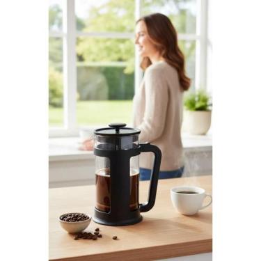 Imagem de Cafeteira Prensa Francesa 1L - Preto Premium Aço Inox - Congratulation