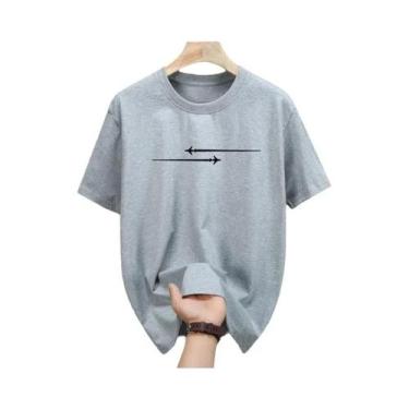 Imagem de Camisetas Masculinas De Algodão, Casuais, De Verão, Com Estampa Fashio