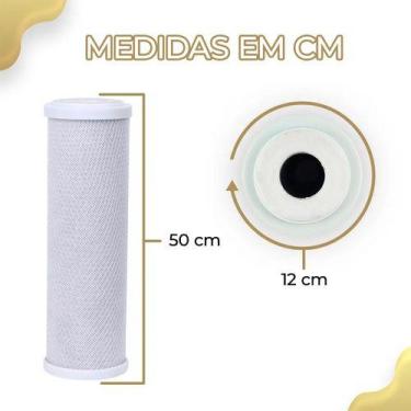 Imagem de Refil Filtro Carvão Ativado 20 Polegadas X 4 1/2 - 3 Peças Azul - Roya