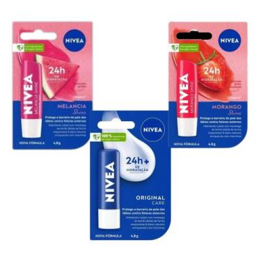Imagem de Nivea Protetor Labial  4,8g 3 Unidades - beiersdorf