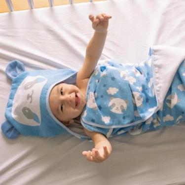 Imagem de Toalha de banho bebê estampada c/ capuz bichinhos-baby joy - INCOMFRAL