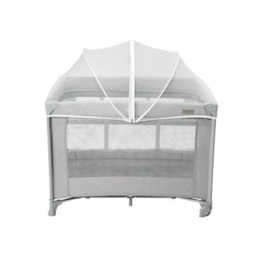 Imagem de MaxiBaby Berço Portátil Infantil Cercado 0-15kg Lazy, Cinza
