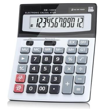 Imagem de Calculadora de mesa Kurulo DM-1200V, 12 dígitos, solar, dupla alimenta