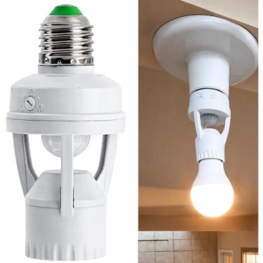 Imagem de Sensor de Presença com Fotocélula Detecta Movimentos 360 Lâmpada Led S