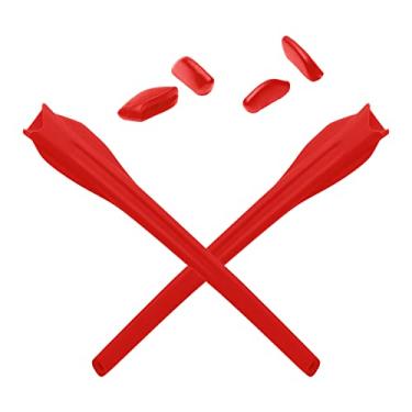 Imagem de Mryok Kits de reposição para ponteiras de orelha Oakley Flak XS OJ9005 – Opt, Vermelho, One Size