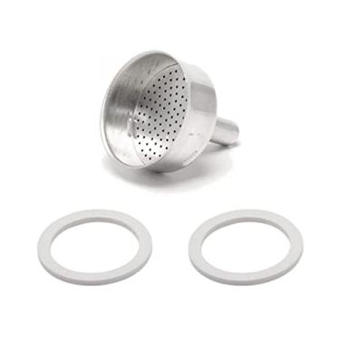 Imagem de Kit Funil E Guarnição Borracha Cafeteira Italiana 6 Xícaras