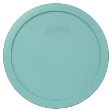 Imagem de Tampa de reposição de plástico redondo para armazenamento de alimentos Pyrex 7402-PC, Turquoise, 6/7 Cup, 1